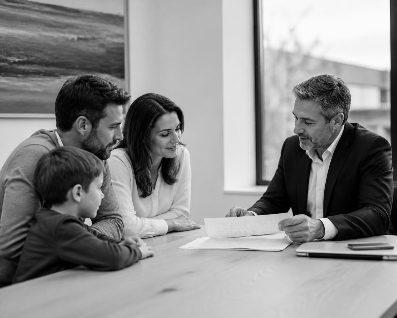 João Paulo Daher em reunião de consultoria com uma família
